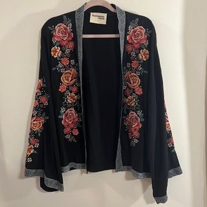 Savanna Jane kimono floral embroidered cardigan